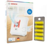 PakTrade 4 Bolsas para Aspiradora + 5 Ambientadores Compatible con Bosch Serie 2 - BGL2 ... | BGB2 ... | BGN2 ... | BGLS2 ... | BGBS2 ... | BGDS2 ... | 4 Bolsas, Ambientador, Accesorios, Repuestos