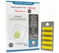 PakTrade 4 Bolsas para Aspiradora + 5 Aromas Compatible con Rowenta Compact Power - RO3951EA/4Q0 - RO3953EA/4Q0 | 4 Aromatic Bolsas, Ambientador, Accesorios, Repuestos