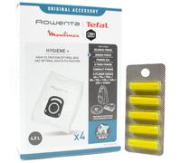 PakTrade 4 Bolsas para Aspiradora + 5 Aromas Compatible con Rowenta Silence Force Compact RO6355EA/410, Silence Force Compact RO6357EA/410 | 4 Bolsas, Ambientador, Accesorios, Repuestos