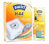 PakTrade 4 Bolsas para Aspiradora + Perlas Desodorante Compatible con Hoover Telios Extra TX 62 ALG 011, TX62ALG 011 | Compatible con Swirl H44 - H 44 | 4 Bolsas, Ambientador, Accesorios, Repuestos