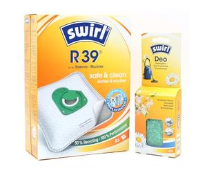 PakTrade 4 Bolsas para Aspiradora + Perlas Desodorante Compatible con Rowenta RO 3927EA, RO 3945EA, RO 3950EA | Compatible con Swirl R39 - R 39 | 4 Bolsas, Ambientador, Accesorios, Repuestos