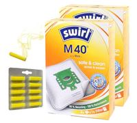 PakTrade 8 Bolsas para aspiradora + 10 Perfumados Adecuado para Miele Select Parquet, Senator Parquet, SFAC0, SFAC1, SFAE1, SFAF3, compatibles con Swirl M40, M 40