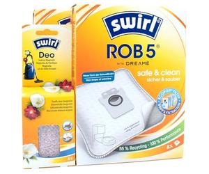 PakTrade 8 Bolsas para Aspiradora + Perlas Desodorante Compatible con Dreame L10s Ultra Gen 1, L10s Ultra Gen 2 | Compatible con Swirl ROB5 - Rob 5 | 8 Bolsas, Ambientador, Accesorios, Repuestos