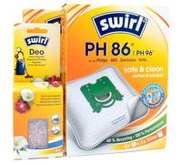 PakTrade 8 Bolsas para Aspiradora + Perlas Desodorante Compatible con Electrolux IKEA Family 1700W Ergo | Compatible con Swirl PH86-96 - PH 86-96 | 8 Bolsas, Ambientador, Accesorios, Repuestos
