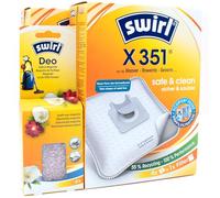 PakTrade 8 Bolsas para Aspiradora + Perlas Desodorante Compatible con Hoover H 69, TCP 1600... 2499 Capture | Compatible con Swirl X351 - X 351 | 8 Bolsas, Ambientador, Accesorios, Repuestos