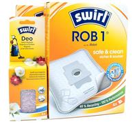 PakTrade 8 Bolsas para Aspiradora + Perlas Desodorante Compatible con iRobot Roomba Combo Essential 2 | Compatible con Swirl ROB1 - Rob 1 | 8 Bolsas, Ambientador, Accesorios, Repuestos
