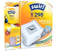 PakTrade 8 Bolsas para Aspiradora + Perlas Desodorante Compatible con Tristar SZ-1910, SZ-1922, SZ-2166, XX-191005 | Compatible con Swirl Y298 - Y 298 | 8 Bolsas, Ambientador, Accesorios, Repuestos