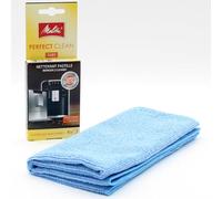 PakTrade Tabletas de Limpieza para Cafeteras Automáticas + paño de Microfibra Compatible con Melitta Avanza 6767843, Barista Se - 4 Tabs x 1,8 g - Pastillas para máquinas de Café Expreso