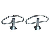 PAL | Barrera parking abatible manual con cerradura para bloqueo aparcamiento. Bolardo protección plegable para coche (2- Barreras)