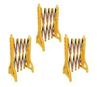 PAL | Valla extensible de plástico de polipropileno amarilla y negra. Rellenable con agua. Fácil almacenamiento y transporte (3- Vallas)