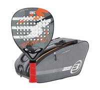 Pala BULLPADEL IONIC Power 2025 JAVI LEAL + Paletero BULLPADEL BPP-24015 TOUR Gris Oscuro 2024