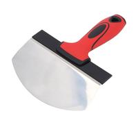 Pala de acero inoxidable para balde, pala de 6 pulgadas para paneles de yeso, yeso, pala para barro con hoja curva y contorneada, herramienta manual con mango de agarre suave