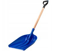 Pala de arena KADAX con mango de madera, rectángulo, azul, 31 x 130 cm