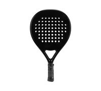Pala de Beach Tennis de Fibra de Carbono Completa, Raqueta con Núcleo de Espuma EVA, Peso 545g, Color Negro - Alta Respuesta y Control, Agarre Ergonómico Antideslizante, Ideal