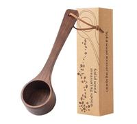 Pala de café de madera | y cuchara molida | cuchara dosificadora pequeña | Cuchara de porción colgante | cucharada de madera compacta para granos de café, té y hierbas en casa o cafetería