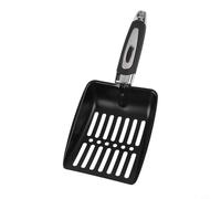 Pala de ceniza para chimenea con cabezal ahuecado para una separación eficiente de las cenizas, plancha resistente al calor, 10 x 4.25 pulgadas, compatible con estufas de leña, fuego (negro)