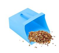 Pala de cereales para piensos - Pala de cubo cerrado de 128 onzas, 21 x 24,5 x 10,5 cm, material de polipropileno resistente, mango lateral cómodo, diseño de gran capacidad | pollos, pájaros, cabras