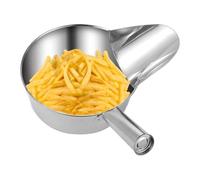 Pala de cocina, pala para comida de cocina, pala de cocina frita con boquilla, utensilios de cocina de acero inoxidable, herramienta ergonómica para mezclar versátil, para puré de patatas, patatas