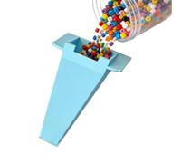 Pala de cuentas de fusión, cuchara de plástico para organizador de cuentas Perler, herramienta de arcilla de collage sin fugas, para manualidades y clasificación de cuentas, 13 cm (azul)
