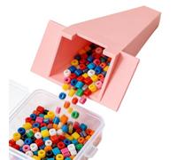 Pala de cuentas de fusión, cuchara de plástico para organizador de cuentas Perler, herramienta de arcilla de collage sin fugas, para manualidades y clasificación de cuentas, 13 cm (rosa)