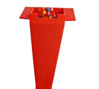 Pala de cuentas de fusión, cuchara de plástico para organizador de cuentas Perler, herramienta de arcilla de collage sin fugas, para manualidades y clasificación de cuentas, 13 cm (rojo)