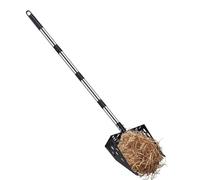 Pala de gallinero | Mango largo ajustable 2 en 1 herramienta de limpieza | Pala de cálculo para excrementos de perro, para granja, jardín, , perrera, cabras, aves de corral, mascotas, conejos