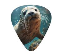 Pala de guitarra Seal Pup, bajo, guitarra eléctrica o Hawaii de cuatro cuerdas (12 paquetes, finas, medianas, pesadas)