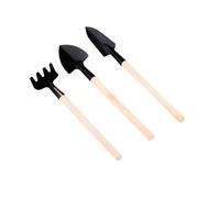 pala de jardín, 3 unid/set palas rastrillo de jardín mango madera cabeza Metal Mini suministros herramientas for niños DIY flores planta deshierbe siembra ahorra energía y tiempo(B)