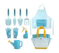 pala de jardín, Juego de Herramientas jardín for niños, pala paleta, Kit plantación for, regadera, guantes, juguetes DIY, ahorra energía y tiempo, Color caramelo(Blue-6Pcs Set)