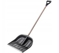 Pala de nieve de plástico KADAX, pala con mango en D, 45 cm negra