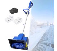 Pala de nieve eléctrica inalámbrica con dirección ajustable, poste telescópico, batería para entrada