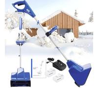 Pala de nieve eléctrica inalámbrica, soplador de nieve de 24 V y 11 pulgadas con motor sin escobillas, ideal para calzadas, cubiertas, aceras, incluye batería de 4.0 Ah y cargador rápido