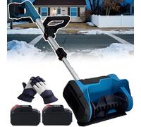 Pala de nieve inalámbrica, soplador eléctrico sin escobillas de 600 W con control de canal de 3 vías, 30 minutos de funcionamiento, lanzamiento de 6 m, mango telescópico, ultraligera de 3,4 kg