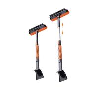 Pala de nieve para coche, multifunción, quitanieves de aleación de aluminio de doble cabeza, pala retráctil (telescópica giratoria 1)