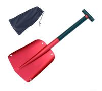 Pala de nieve plegable ajustable, un artículo esencial para tu kit de aventura de invierno esta temporada (rojo)