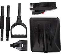 Pala de nieve y raspador de hielo desmontable con hoja de acero inoxidable para parabrisas de vehículo y entrada de nieve, negro, multifuncional, duradero, equipo profesional para mejoras del hogar