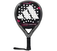 Pala de Padel adidas Adipower Carbon Light 3.4 Negra Rosa, Forma Redonda, Goma eva Soft Performance, Carbono 3k