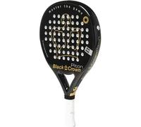 Black Crown - Pala de Padel Piton Negra - Forma Redonda - Equilibrio Entre Control y Potencia - Peso 365 gr - Marco 38 mm 80% Fibra de Carbono - Resistente - Goma eva dureza Media