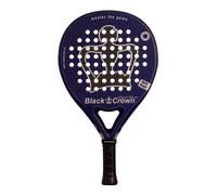Black Crown - Pala de pádel Piton Blue Edición Limitada - Carbono 3K - Goma Medium White EVA - Forma Redonda - Control 50% y Potencia 50% - Jugadores intermedios y avanzados - Peso 355-370g