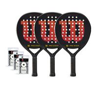 Pala de Pádel Pack Trio Wilson Pro Staff V2 Team Alt Black