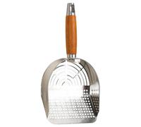 Pala de para Gatos, Cucharada de de Acero Inoxidable - Pooper Scooper Cat Box Scoop con Mango de Madera,Gattenos Pooper LIBETER Templado DE LA Lanza DE Alta Fuerza para Casas DE Peto DE