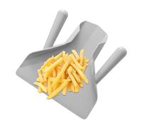 Pala de patatas fritas con 2 manijas 20.5x23.2x5 Cm calidad alimentaria PC recta espátula de patatas fritas francés freír bagger cucharada Utensilios maíz cucharada con mango francés casa pala de