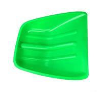 Pala de plástico grueso para eliminación de nieve y hielo, herramienta de mano ligera con bordes lisos para calzadas, pala de jardín versátil para tierra y alimentación de aves de corral (verde)