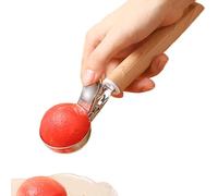 Pala de tamaño estándar de 62 g, mango de acero inoxidable, cuchara dosificadora con liberación de gatillo de ABS para repostería | Paleta para bolas de fruta P