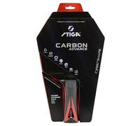Pala de Tenis de Mesa STIGA Carbon Advance Cybershape: Pala de Madera de 5 Capas y 2 Capas de Fibra de Carbono; con un Sweet Spot optimizado más Grande y Goma Star Advance.