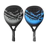 Pala de tenis de playa - 47 cm de fibra de carbono, juego profesional de remo de playa, raqueta deportiva ergonómica, equipo de tenis de playa de alta calidad para adultos y principiantes con bolsa de