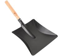 Pala de Tierra para Jardinería Pequeña Mango de Madera y Hierro | Paleta Plana Negra, Portátil Superficie Lisa, Trasplante Rápido para Suelo y Sustrato en Huerto