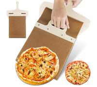 Pala deslizante para pizza, perfecta para transferir pizzas, pelador de pizza deslizante con mango, pala para pizza, herramienta para hornear, pala de pizza de cocina, pala para pizza (2)