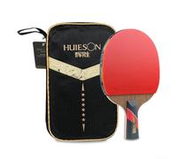 Pala ligera y de tenis de mesa, hecha de fibra de carbono, adecuada para todos los niveles de habilidad, incluye funda para raqueta (mango corto)