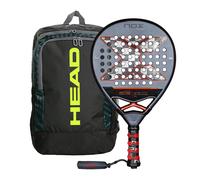 Pala NOX AT10 GENIUS 18K 2025 by AGUSTIN TAPIA + Mochila HEAD BASE Backpack 17L Negro/Amarillo